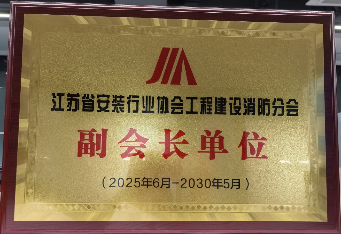 江苏省安装行业协会工程建设消防分会副会长单位